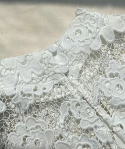 Self-portrait White Abstract Guipure Dress