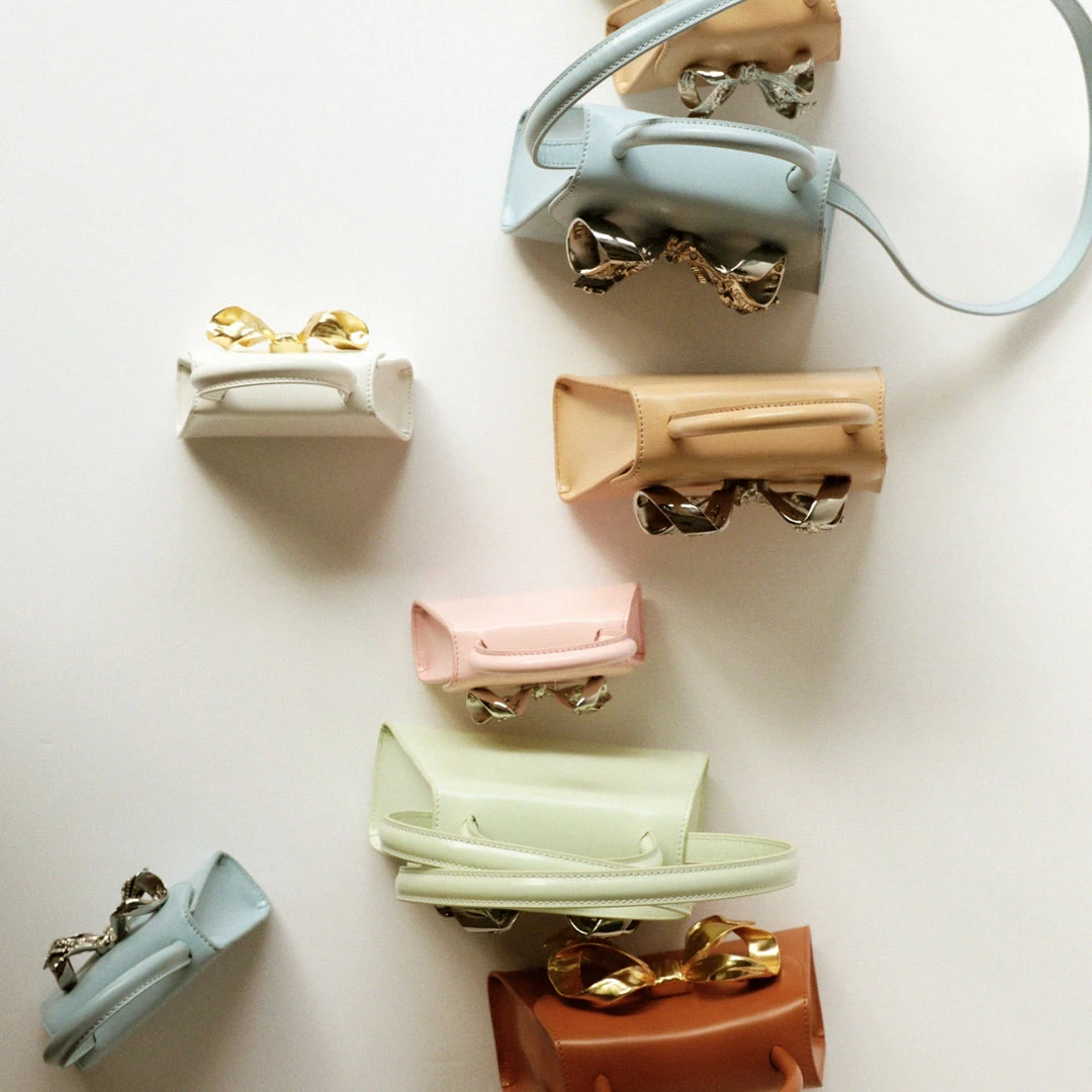 Self-portrait The Bow Micro In White With Diamanté NEW ARRIVALS