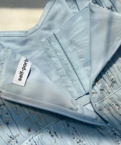 Self-portrait Metallic Floral Tiered Mini Dress Dresses