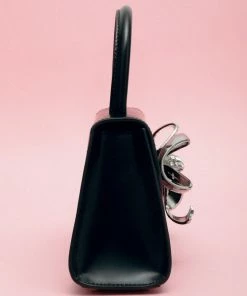 Self-portrait The Bow Mini In Black With Diamanté NEW ARRIVALS