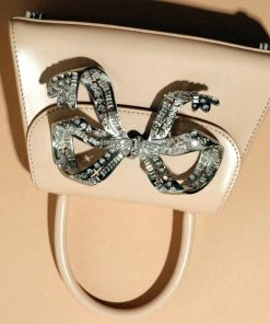 Self-portrait The Bow Mini In Caramel With Diamanté NEW ARRIVALS