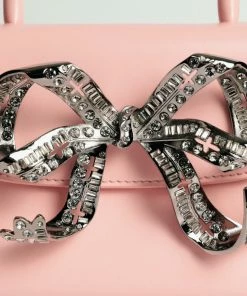Self-portrait NEW ARRIVALS The Bow Mini In Pink With Diamanté