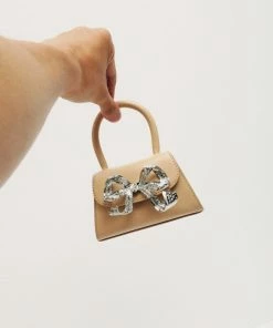 Self-portrait NEW ARRIVALS The Bow Micro In Caramel With Diamanté