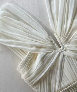 Self-portrait NEW ARRIVALS Cream Chiffon Mini Dress