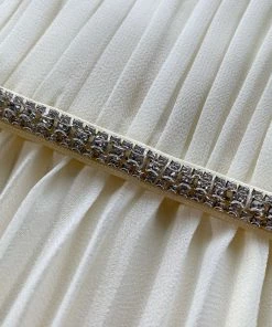 Self-portrait NEW ARRIVALS Cream Chiffon Mini Dress