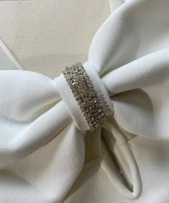 Self-portrait White Crepe Bow Top NEW ARRIVALS