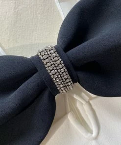 Self-portrait NEW ARRIVALS White And Black Crepe Bow Mini Dress