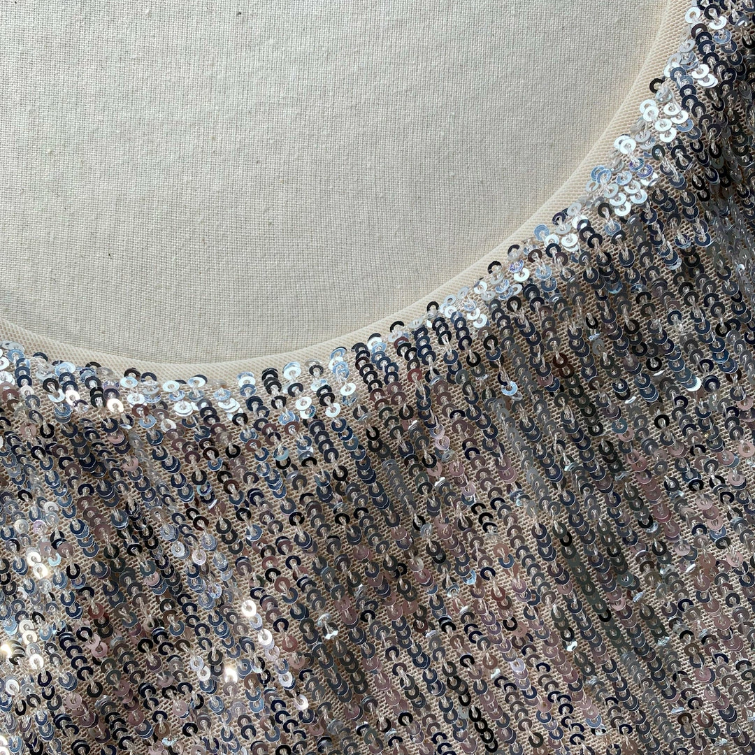 Self-portrait Stretch Sequin Top