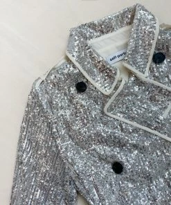 Self-portrait NEW ARRIVALS Stretch Sequin Coat