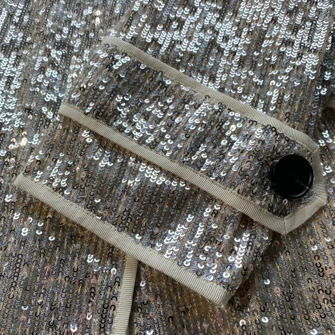 Self-portrait NEW ARRIVALS Stretch Sequin Coat