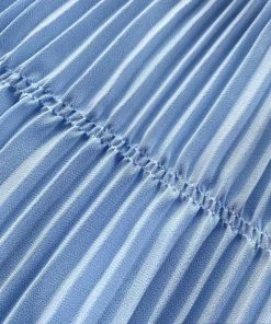 Self-portrait Pastel Blue Chiffon Midi Dress NEW ARRIVALS