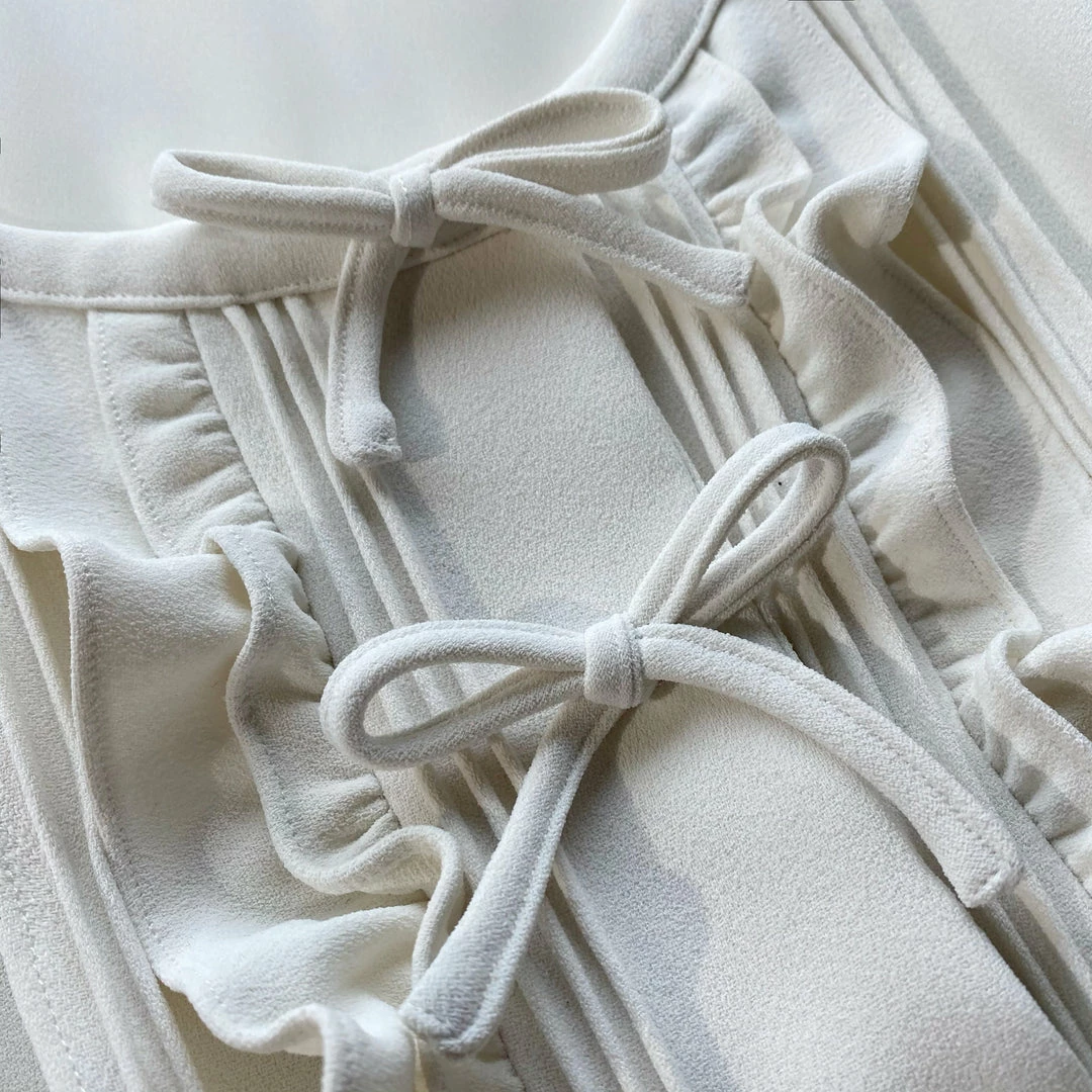 Self-portrait Ivory Crepe Mini Dress