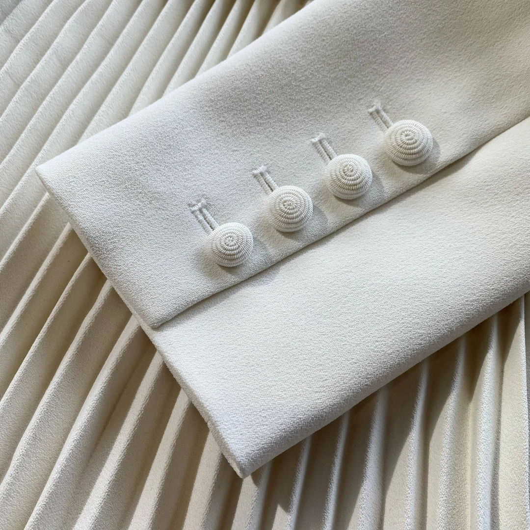 Self-portrait Ivory Crepe Mini Dress