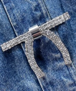 Self-portrait Dark Wash Denim Jacket