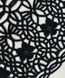 Self-portrait Black Guipure Lace Midi Dress