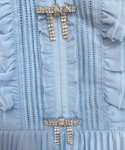 Self-portrait Mini Pleated Dress