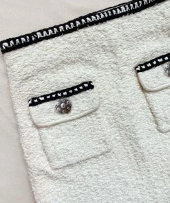 Self-portrait White Knit Mini Skirt