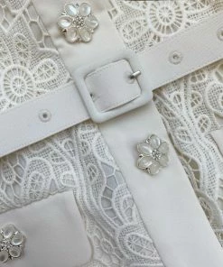 Self-portrait Ivory Floral Motif Guipure Mini Dress NEW ARRIVALS