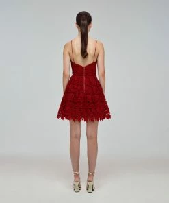 Self-portrait Berry Azaelea Mini Dress READY TO WEAR