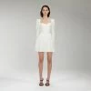 Self-portrait White Taffeta Mini Dress