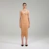Self-portrait Nude Power Mesh Midi Dress NEW ARRIVALS