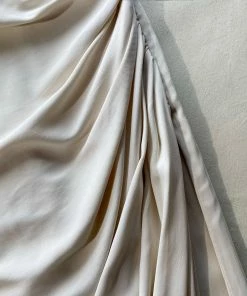 Self-portrait NEW ARRIVALS Ivory Stretch Crepe Midi Dress