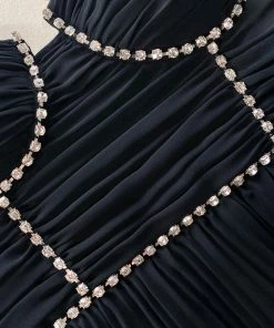 Self-portrait Black Chiffon Tiered Midi Dress