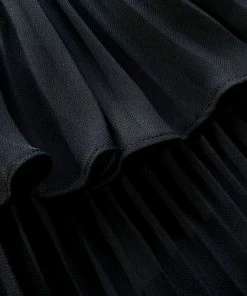 Self-portrait Black Chiffon Tiered Midi Dress