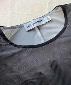 Self-portrait Double Mesh Top
