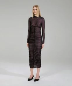Self-portrait Double Mesh Midi Dress NEW ARRIVALS