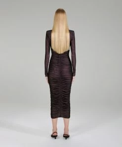 Self-portrait Double Mesh Midi Dress NEW ARRIVALS