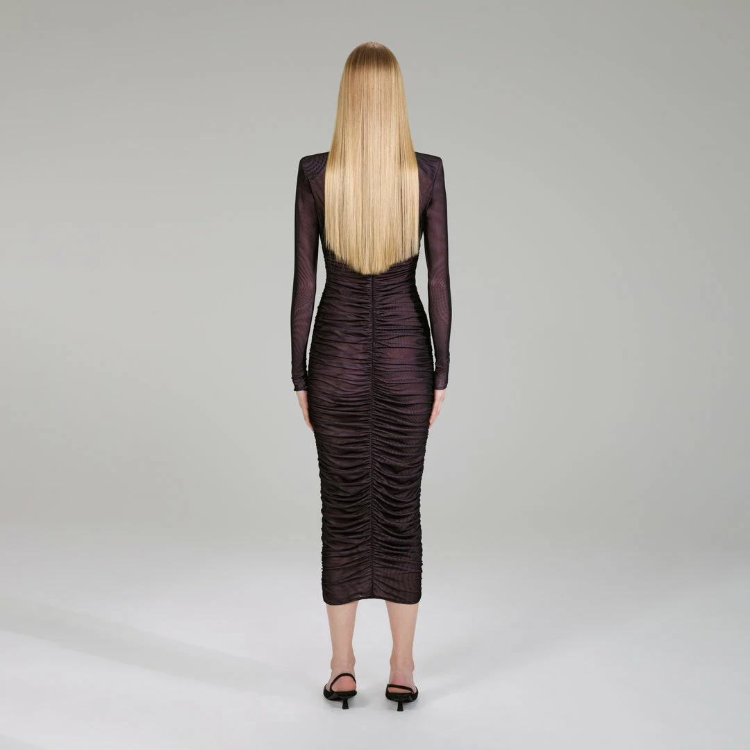 Self-portrait Double Mesh Midi Dress NEW ARRIVALS