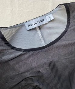 Self-portrait Double Mesh Mini Dress