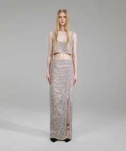 Self-portrait Stretch Sequin Maxi Skirt NEW ARRIVALS
