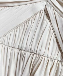 Self-portrait NEW ARRIVALS Cream Stretch Crepe Maxi Dress