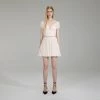 Self-portrait NEW ARRIVALS Cream Chiffon Mini Dress