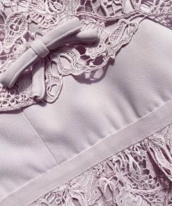 Self-portrait NEW ARRIVALS Pink Magnolia Lace Maxi Dress