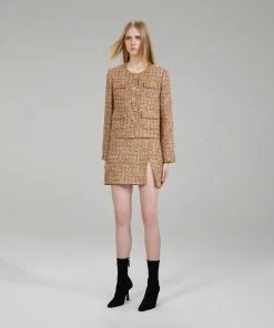 Self-portrait Gold Tinsel Boucle Jacket NEW ARRIVALS