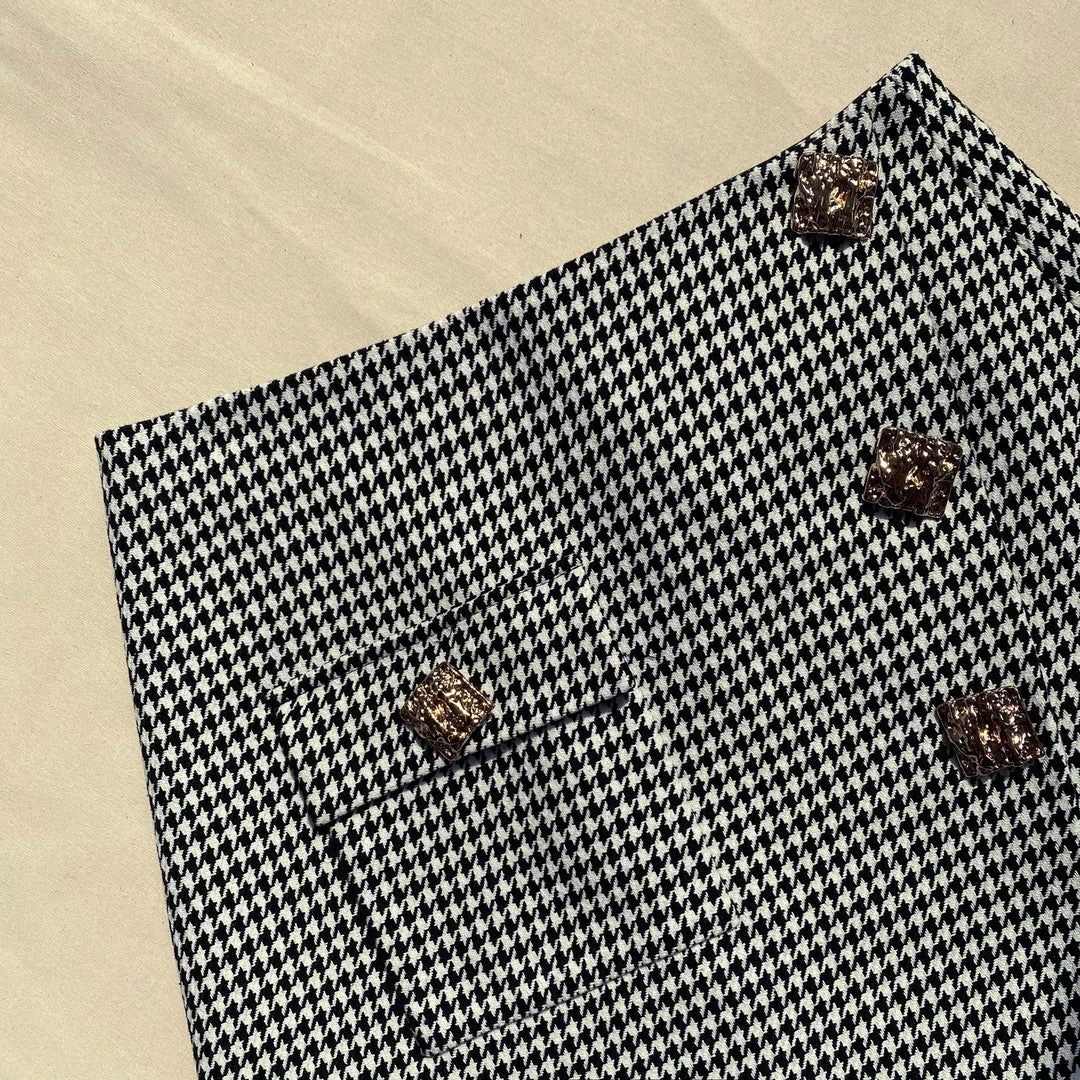 Self-portrait Houndstooth Mini Skirt