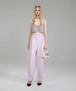 Self-portrait Stretch Sequin Top