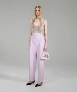 Self-portrait Stretch Sequin Top