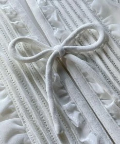 Self-portrait Ivory Ruffled Bib Mini Dress