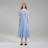 Self-portrait Pastel Blue Chiffon Midi Dress NEW ARRIVALS