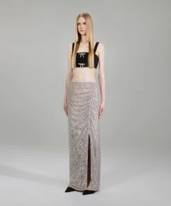 Self-portrait NEW ARRIVALS Black Crepe Crop Top