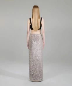 Self-portrait NEW ARRIVALS Black Crepe Crop Top