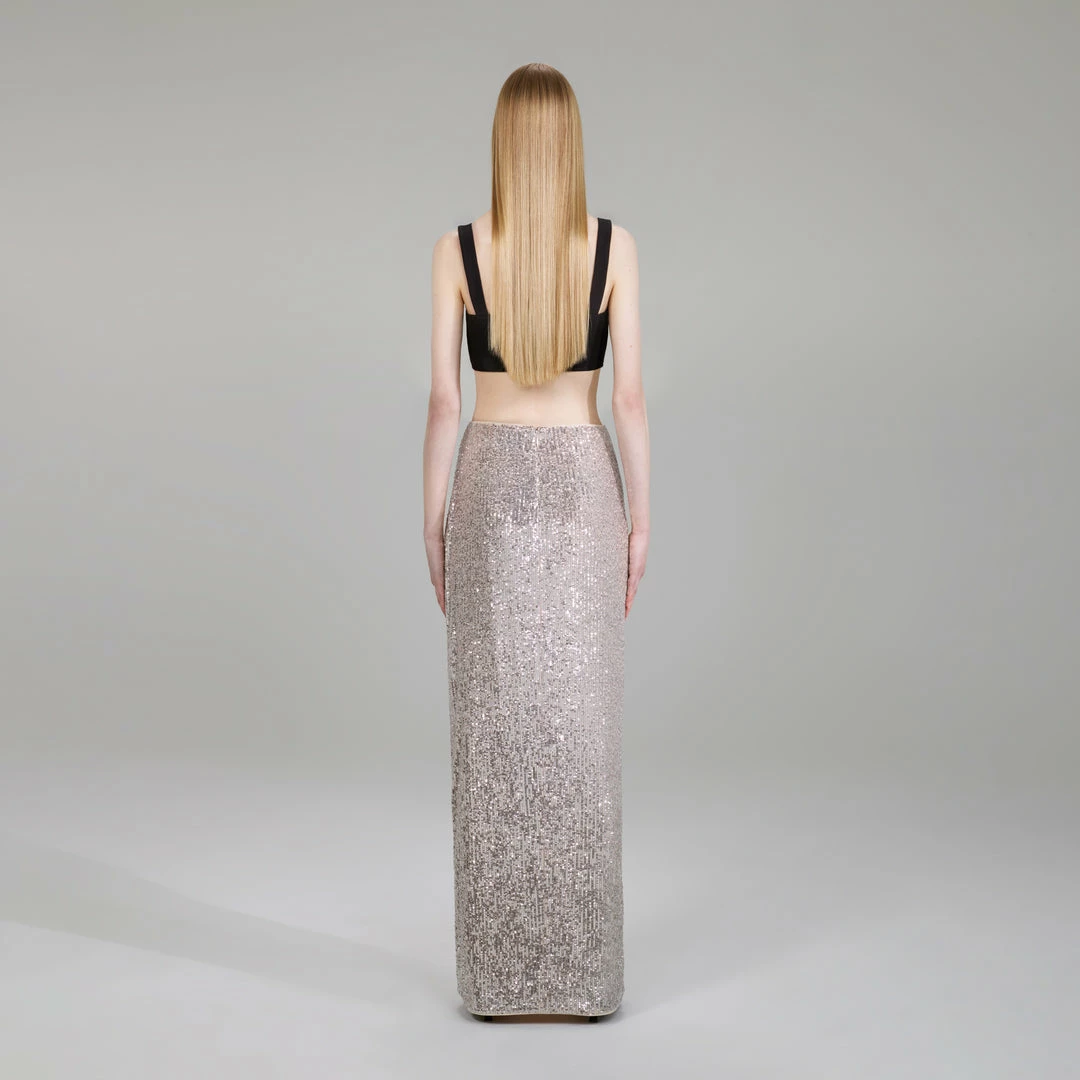 Self-portrait NEW ARRIVALS Black Crepe Crop Top