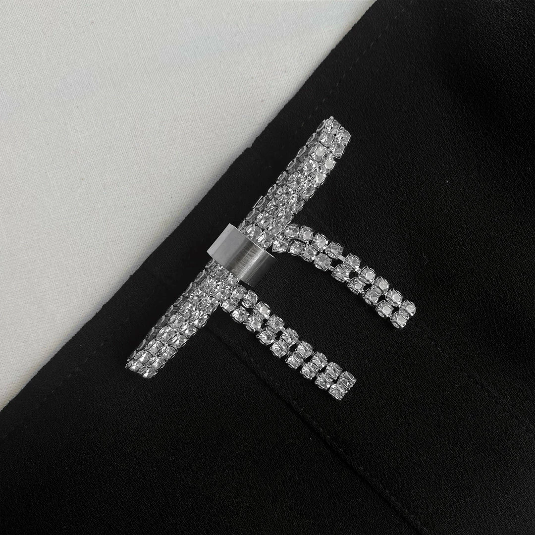 Self-portrait NEW ARRIVALS Black Crepe Crop Top