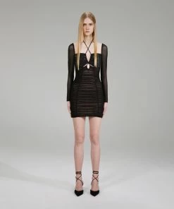 Self-portrait Diamante Fishnet Mini Dress NEW ARRIVALS