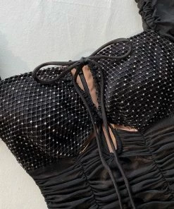 Self-portrait Diamante Fishnet Mini Dress NEW ARRIVALS