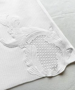 Self-portrait White Lace Insert Ribbed Knit Skirt